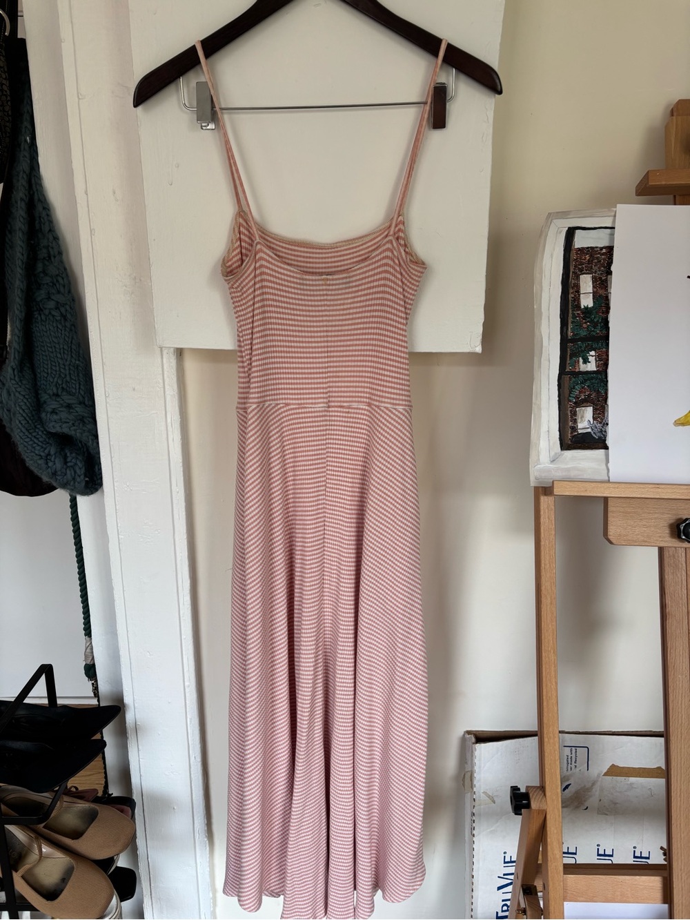 Reformation Striped Spaghetti‑Strap Maxi Dress
